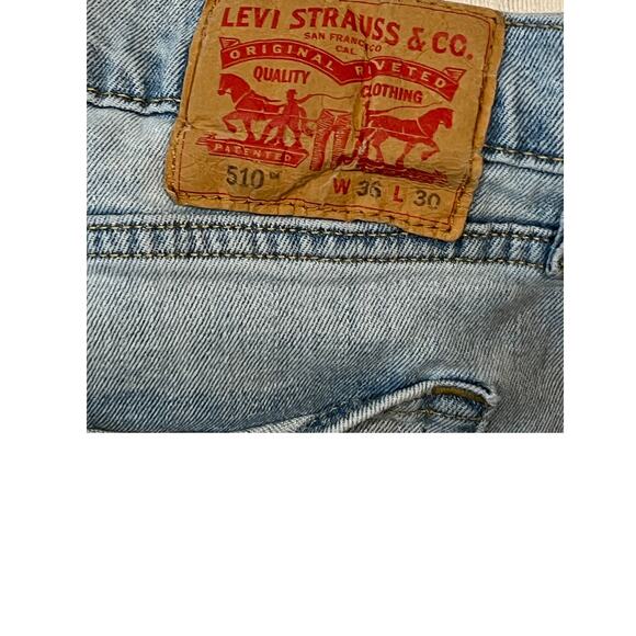 Levi's Blue 510 Slim Fit Jeans Mens 36x30 - Picture 3 of 3
